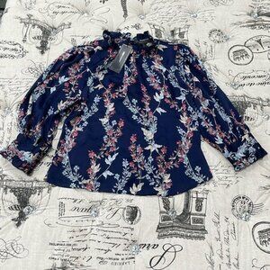 BCBGMAXAZRIA Floral-Print  Blouse